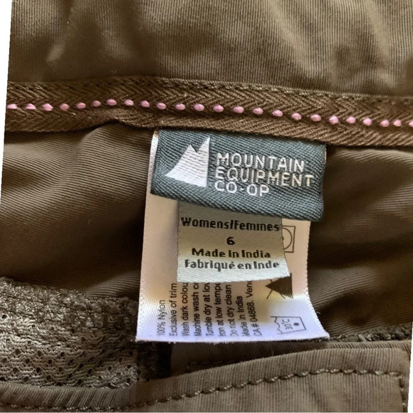 Mountain Equipment Co-op Womens Nylon Brown Cargo Bermuda Hiking Shorts Size 6 - Picture 7 of 11